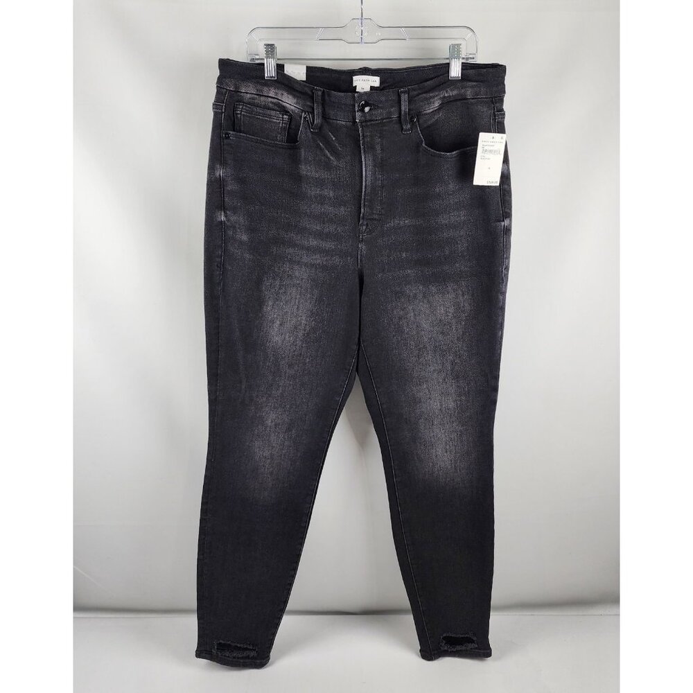 Good American Jeans Womens 16 Black Good Legs The Ultimate Skinny (34x28) NWT